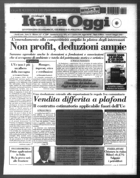 Italia oggi : quotidiano di economia finanza e politica